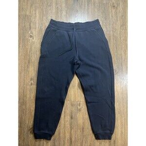 Lululemon Scuba Joggers Womens 10 Navy High Rise Cotton Terry Elastic Waist